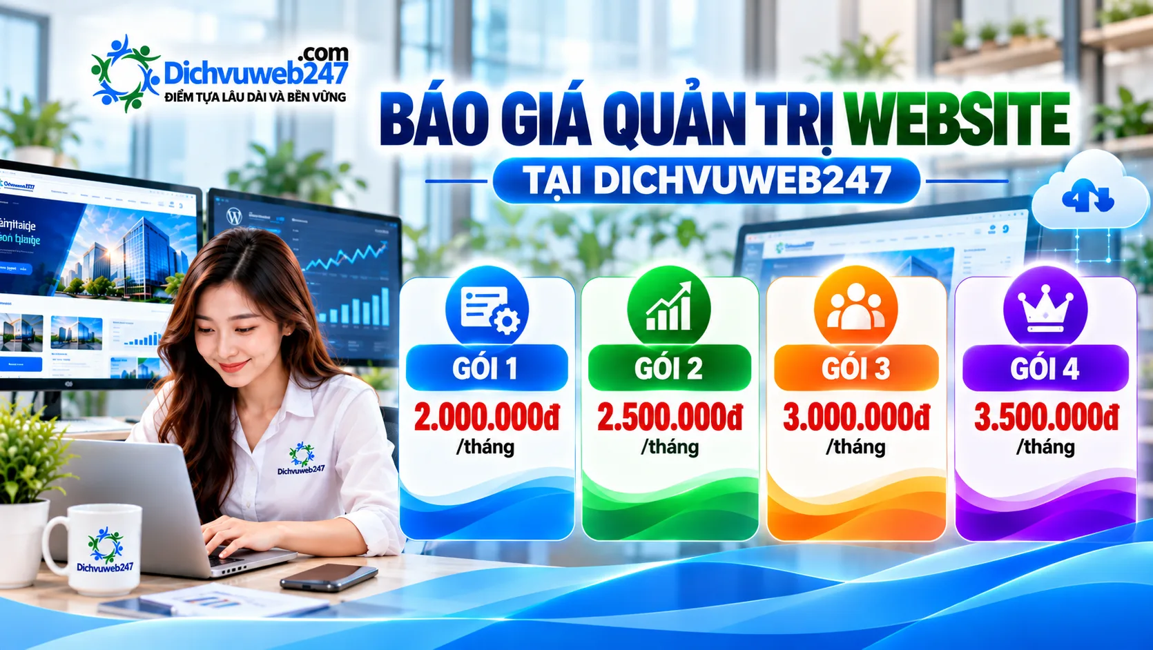 Báo giá quản trị website tại DichvuWeb247