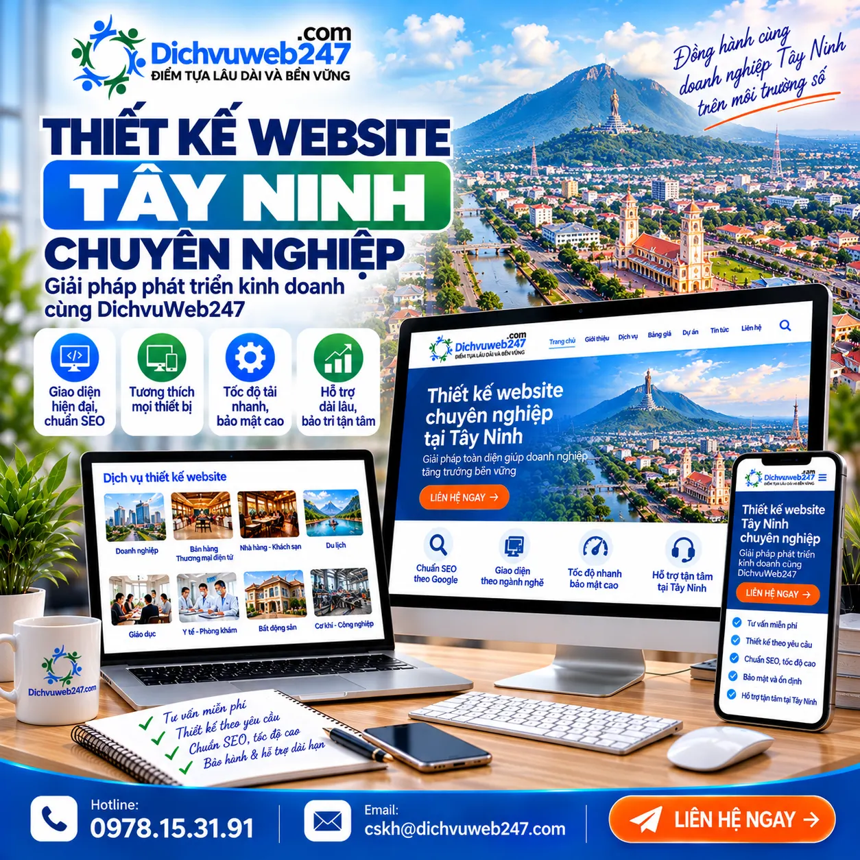 Thiết kế website Tây Ninh chuyên nghiệp – Giải pháp phát triển kinh doanh cùng DichvuWeb247 hiet-ke-website-tay-ninh1