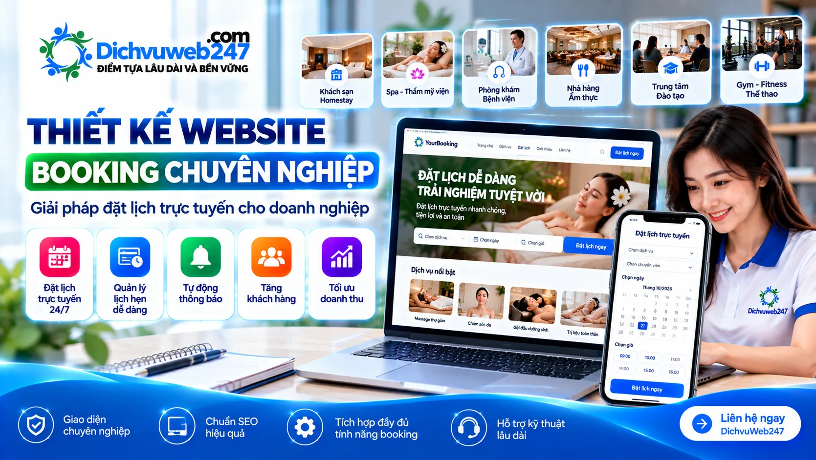 Thiết kế website booking chuyên nghiệp – Giải pháp đặt lịch trực tuyến cho doanh nghiệp thiet-ke-website-booking