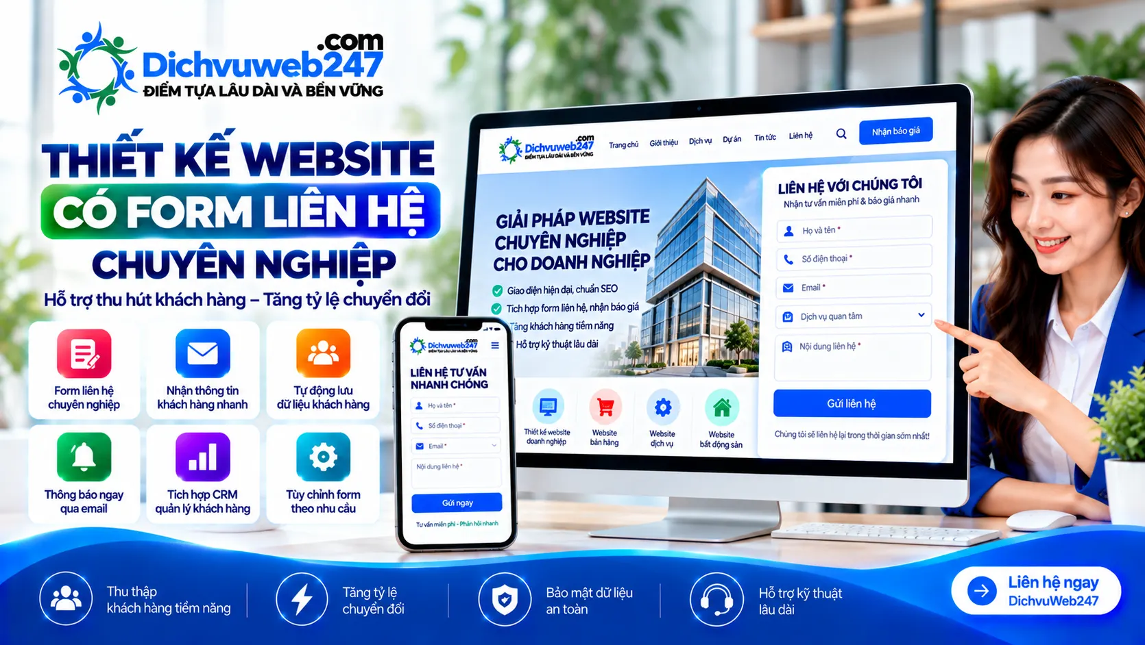 Thiết kế website có form liên hệ chuyên nghiệp