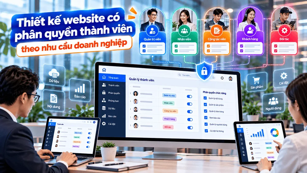 Thiết kế website có phân quyền thành viên theo nhu cầu