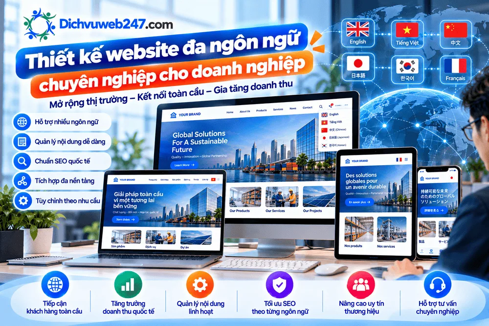 Thiết kế website đa ngôn ngữ: Lợi ích website có nhiều ngôn ngữ