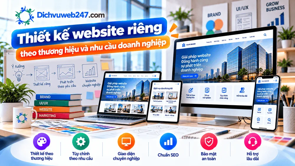 Thiết kế website riêng theo thương hiệu