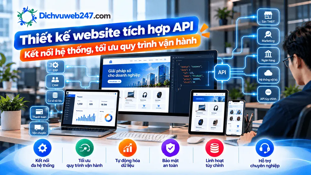 Thiết kế website tích hợp API theo yêu cầu