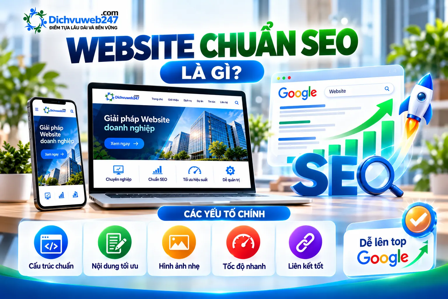 Website chuẩn SEO là gì? Khám phá các tiêu chí tối ưu kỹ thuật, nội dung, tốc độ và trải nghiệm web chuan seo la gi