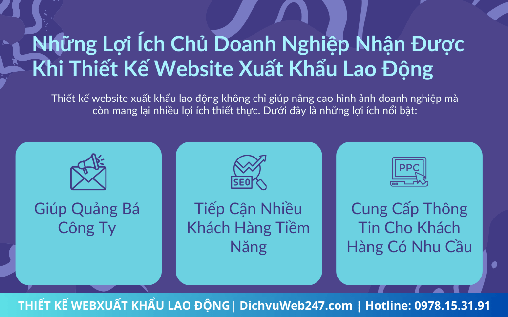 Lợi Ích Chủ Doanh Nghiệp Nhận Được Khi Thiết Kế Website Xuất Khẩu Lao Động