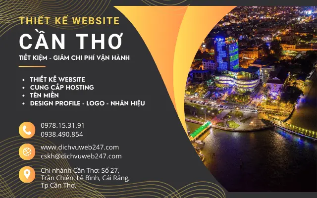 Thiết kế website chuyên nghiệp tại Cần Thơ - DichvuWeb247.Com